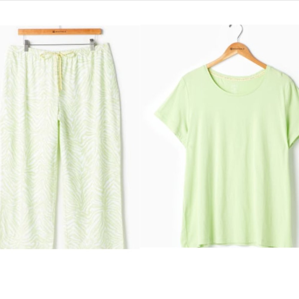 Hue Pyjama Set - Light Green - 2X